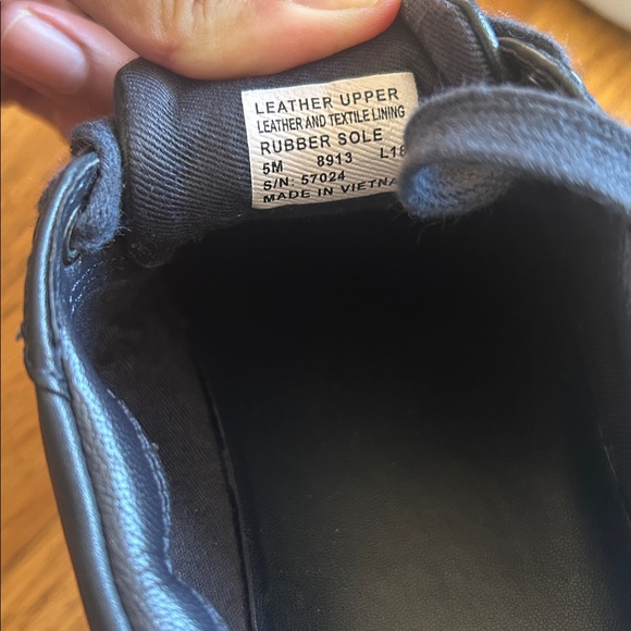 Tory Burch Womens Amalia Nappa Leather Sneakers Size 5 Navy Blue - Picture 8 of 8